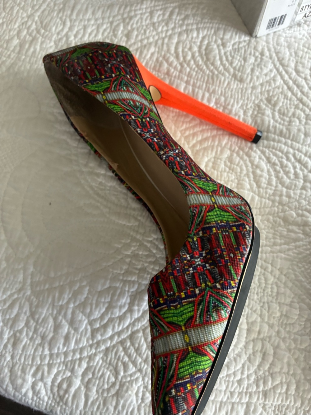 GX by Gwen Stefani Multicolor Embroidered Pointed-Toe Pumps